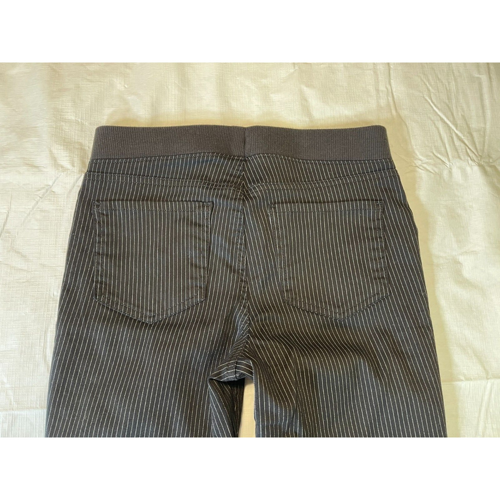 No Boundaries NoBo Juniors Size M 7-9 Black Silver Stripe Skinny Stretch Pant - Picture 3 of 6
